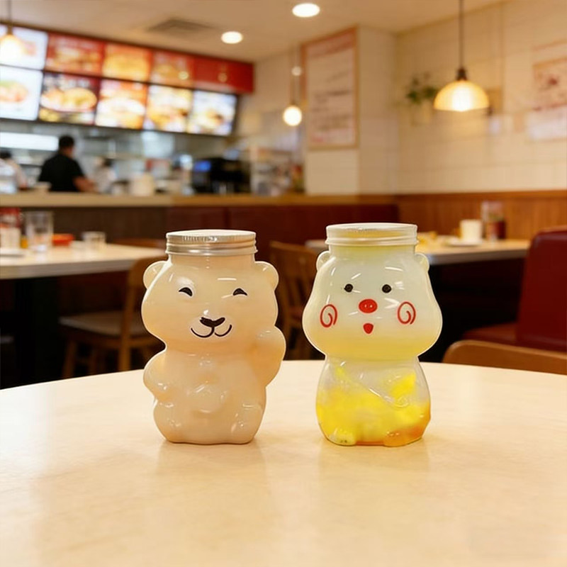 创意卡通奶茶瓶网红奶茶杯子小熊杯子一次性果汁饮料瓶杨枝甘露瓶,淘宝优惠券,粉丝福利购,淘宝优惠卷