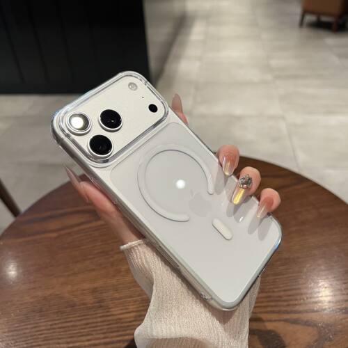 umj适用于iphone16手机壳透明硬壳17Air/15plus磁吸无线充电苹果14proMax超薄新款13p简约12高级保护套男女生 - 图2