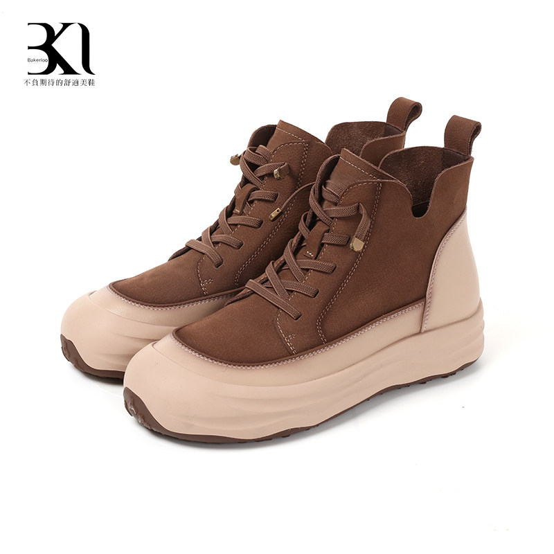 BAKERLOO系带中帮厚底休闲女鞋JY192 - 图0