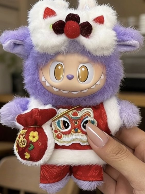 泡泡玛特马力全开系列拉布布开心马娃衣新年labubu搪胶毛绒套装服,淘宝优惠券,粉丝福利购,淘宝优惠卷