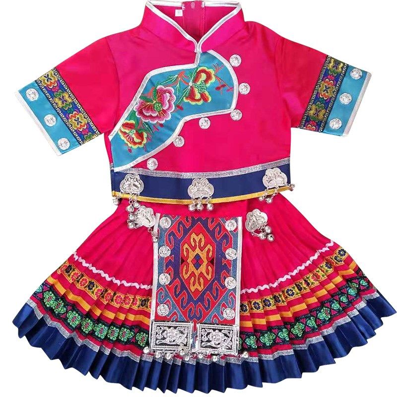 元旦少数民族服装儿童苗族小荷风采 abouthoney民族服装/舞台装