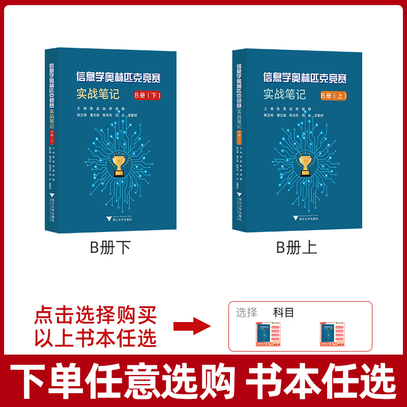 信息学奥林匹克竞赛实战笔记B册上下册 陈真/赵辉/杨静/潘玉斌/陈俊先/周由/孟繁舒/浙江大学出版社/计算机课中小学教学参考资料 - 图2