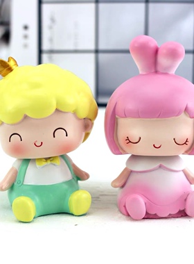 树脂小王子蛋糕装饰摆件 网红儿童生日烘焙情景派对 主题装饰公仔