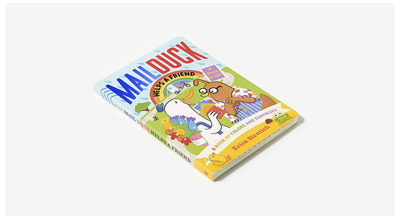 【现货】英文原版 【翻翻书】鸭子邮差帮助朋友 Mail Duck Helps a Friend 平装 儿童英语艺术插画绘本 善优童书 - 图3
