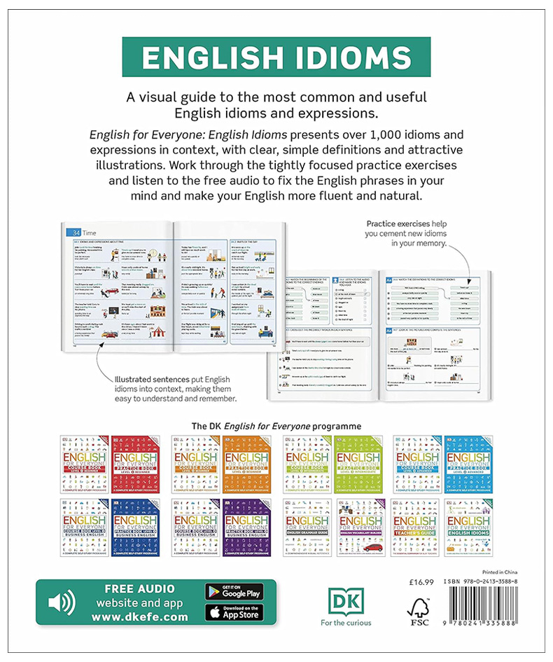 【现货】英文原版 新视觉人人学英语 English for Everyone English Idioms: Learn and practise common idioms and expressions - 图3