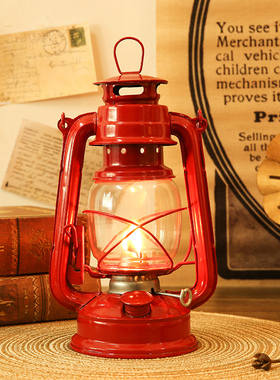 老式复古露营灯氛围煤油灯道具