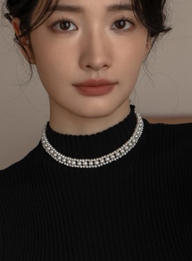 淡水珍珠choker链女轻奢项链