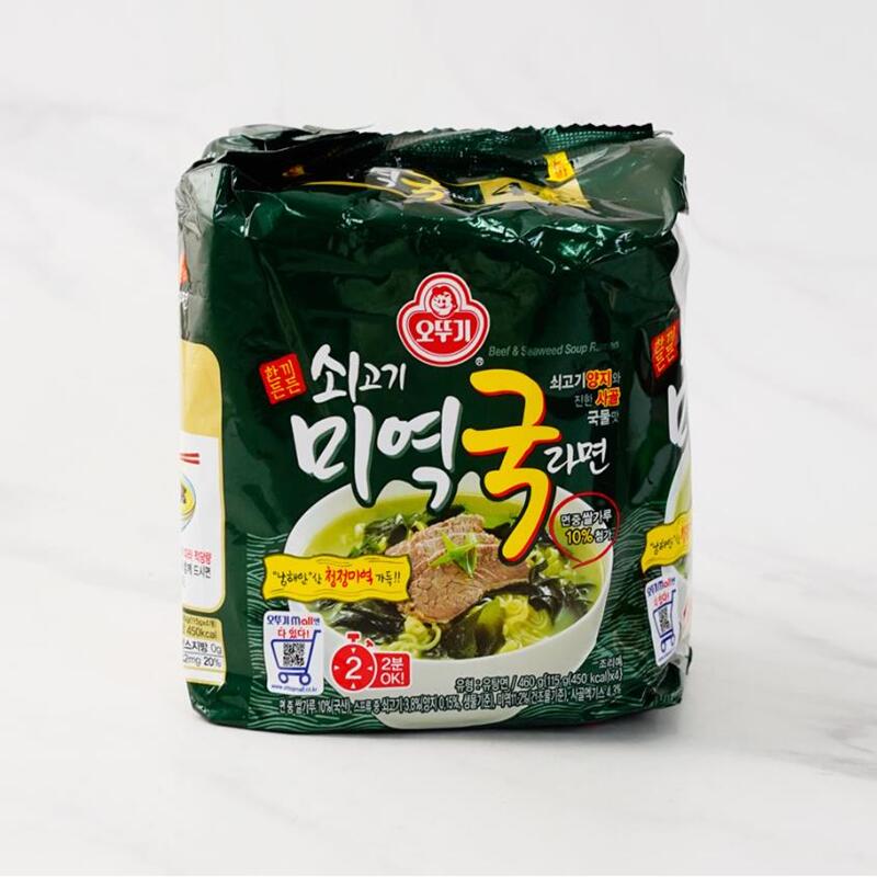 韩国不倒翁牛肉汤炖海带拉面115G*4包装韩式食品特色风味方便面-图1