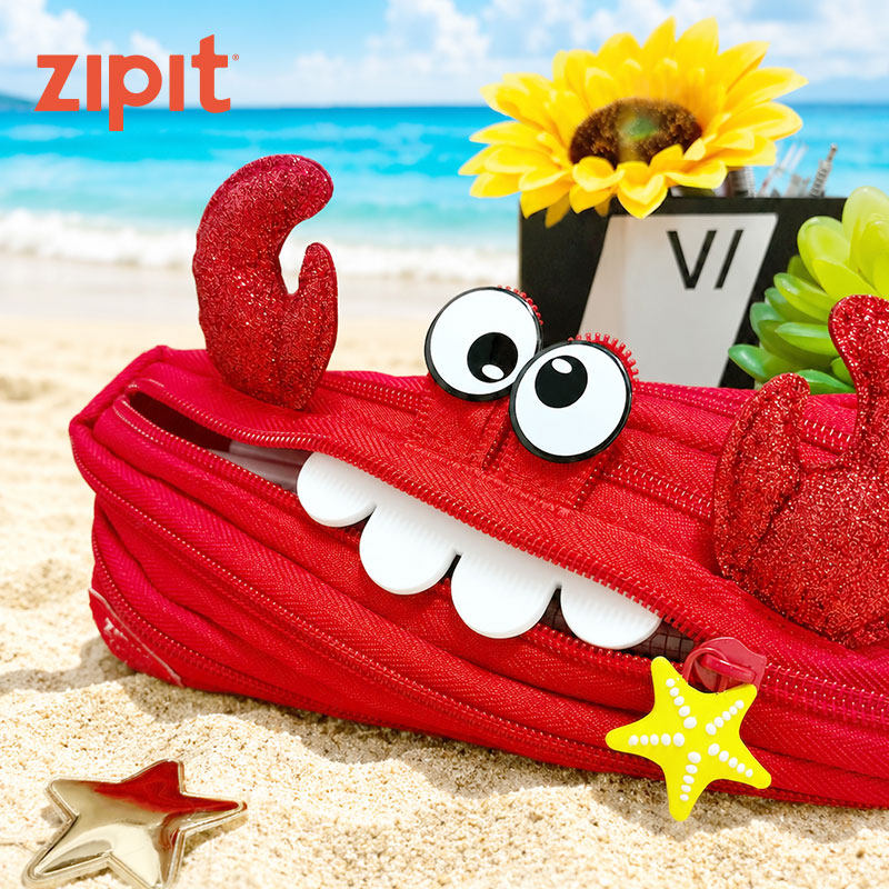 Creative stationery lobster zipper pencil case extra large