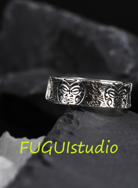 欧美上帝之眼戒指男士复古高级感