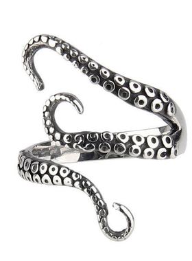 FuGui 原创《触动》吸盘复古戒指章鱼触手北海巨妖男女款开口指环