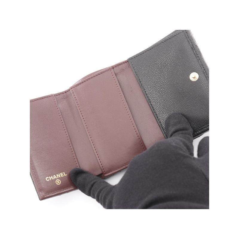 中古Chanel香奈儿女A级95新trifold wallet三折钱包短钱包,淘宝优惠券,粉丝福利购,淘宝优惠卷