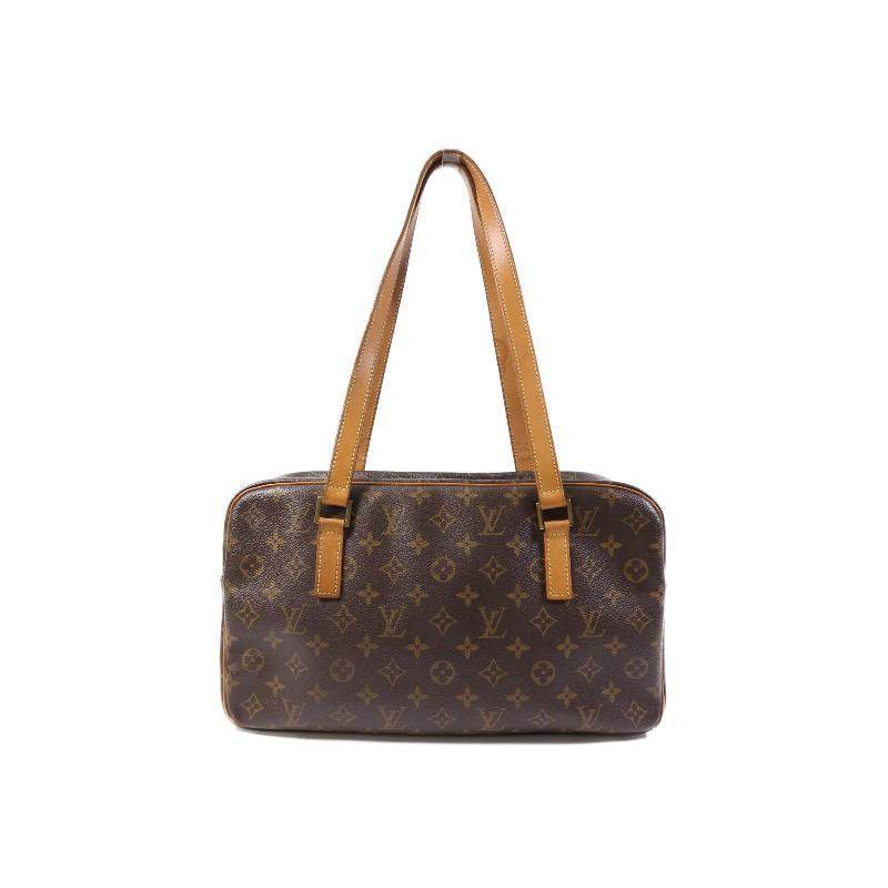 中古LV路易威登女包B级9新Cite开口笑涂层/防水帆布单肩包棕色,淘宝优惠券,粉丝福利购,淘宝优惠卷