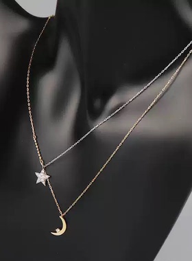日本进口商品星月钻石项链