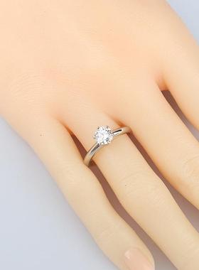 中古「95新」蒂芙尼Tiffany Setting六爪钻戒钻石铂金95053号戒指