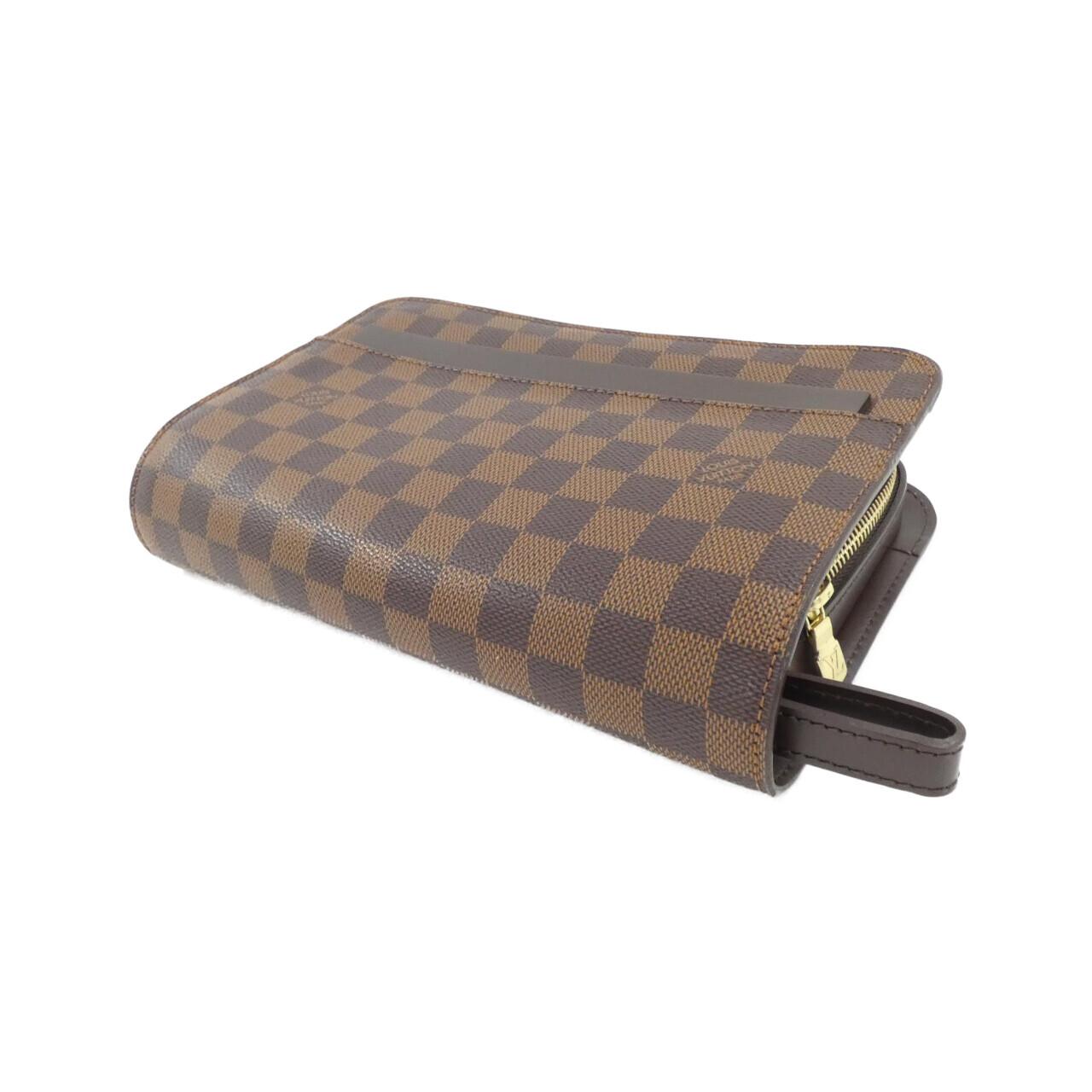 中古LV路易威登女包95新Damier Saint Louis25棋盘格零钱包手拿包