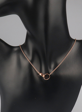 中古「95新」Cartier(卡地亚)LOVE双环项链750玫瑰金44cmB7212300