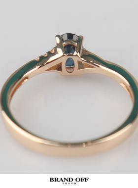 中古「95新」蓝宝石戒指585黄金53号