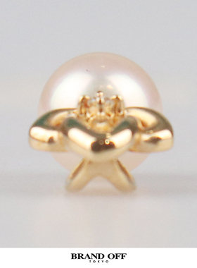 中古「9新」TASAKI(塔思琦)珍珠钻石吊坠K18黄金