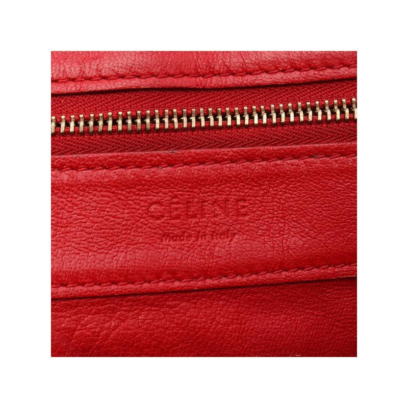 中古Celine赛琳女包B级9新Tote Bag托特包牛皮托特包红色BRANDOFF - 图2