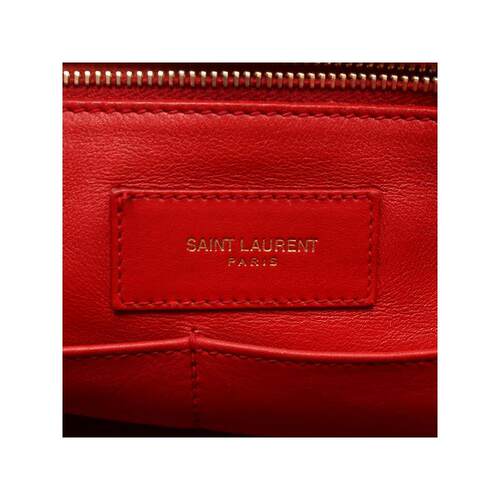 中古YSL圣罗兰女包B级9新Saint Laurent圣罗兰牛皮手提包红色正品 - 图2