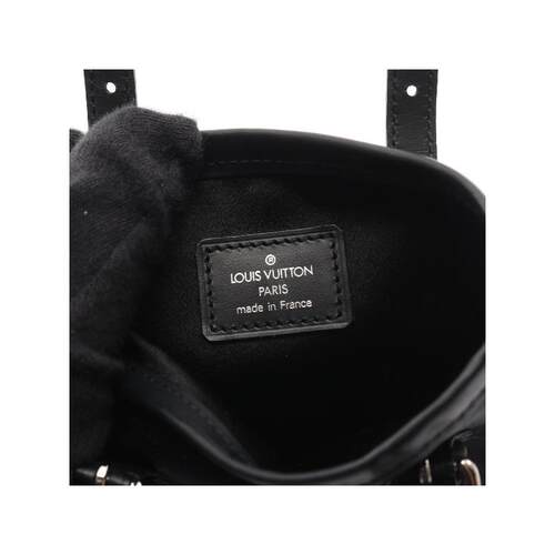 中古复古二奢LV路易威登女包A级95新bucket水桶包帆布手提包黑色 - 图2
