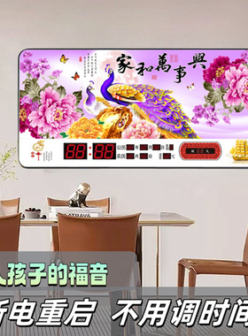 新款2025数码万年历挂钟