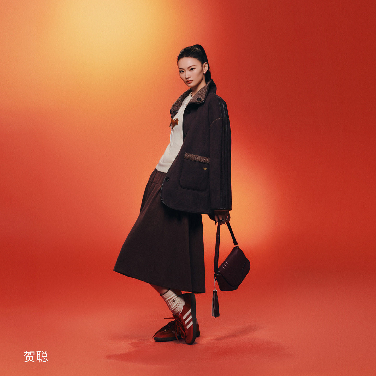 贺聪同款新年款双面穿仿羊羔绒休闲外套女冬adidas阿迪达斯三叶草,淘宝优惠券,粉丝福利购,淘宝优惠卷