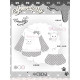Girly coconut daily style kitten polka dot spring gray polka dot off-shoulder top for women + ໂສ້ງສັ້ນ polka dot ສີເທົາ
