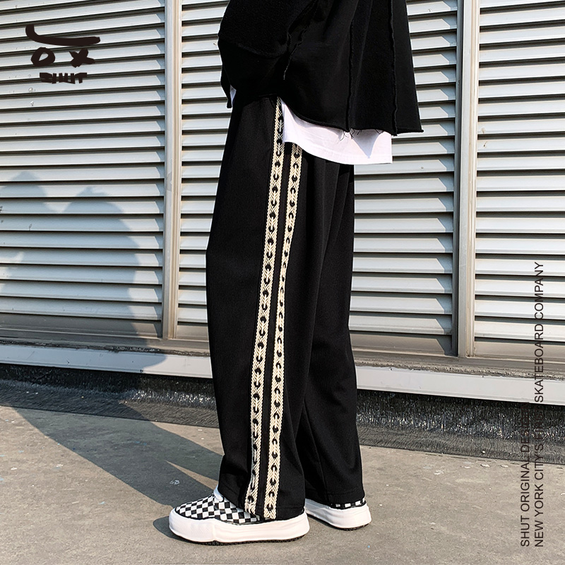 shut侧边条纹拼接裤子春秋季休闲裤 SHUT服饰休闲裤