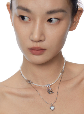 BOONEE珍珠欧泊美人鱼坠链