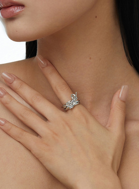 BOONEE绳结麦穗宽戒指