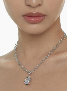 BOONEE大宝石熔岩肌理链条项链