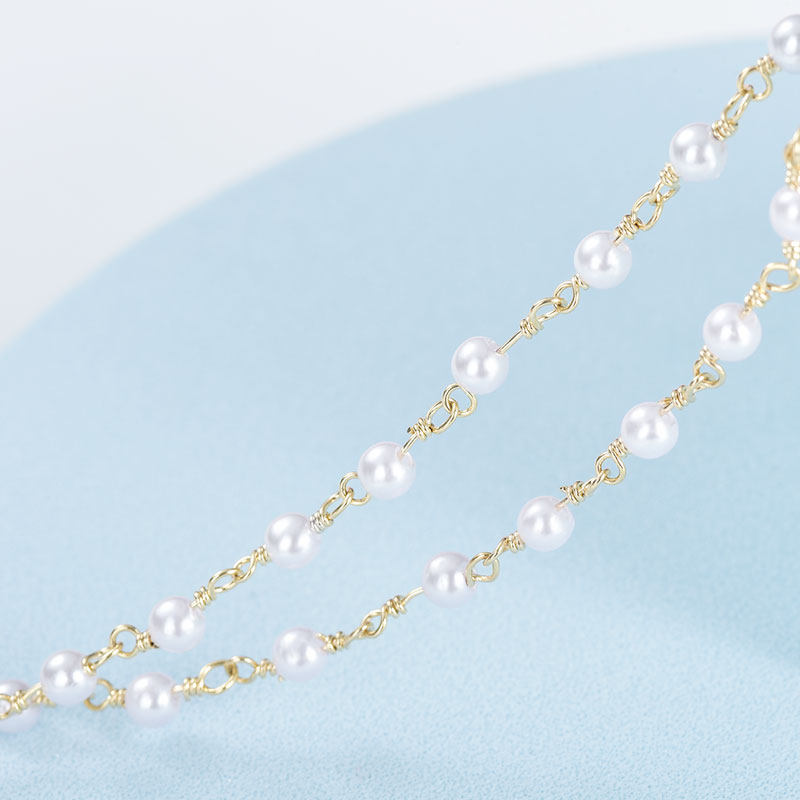 简梵洛女夏白色珍珠蝴蝶结感锁骨链 简梵洛项链