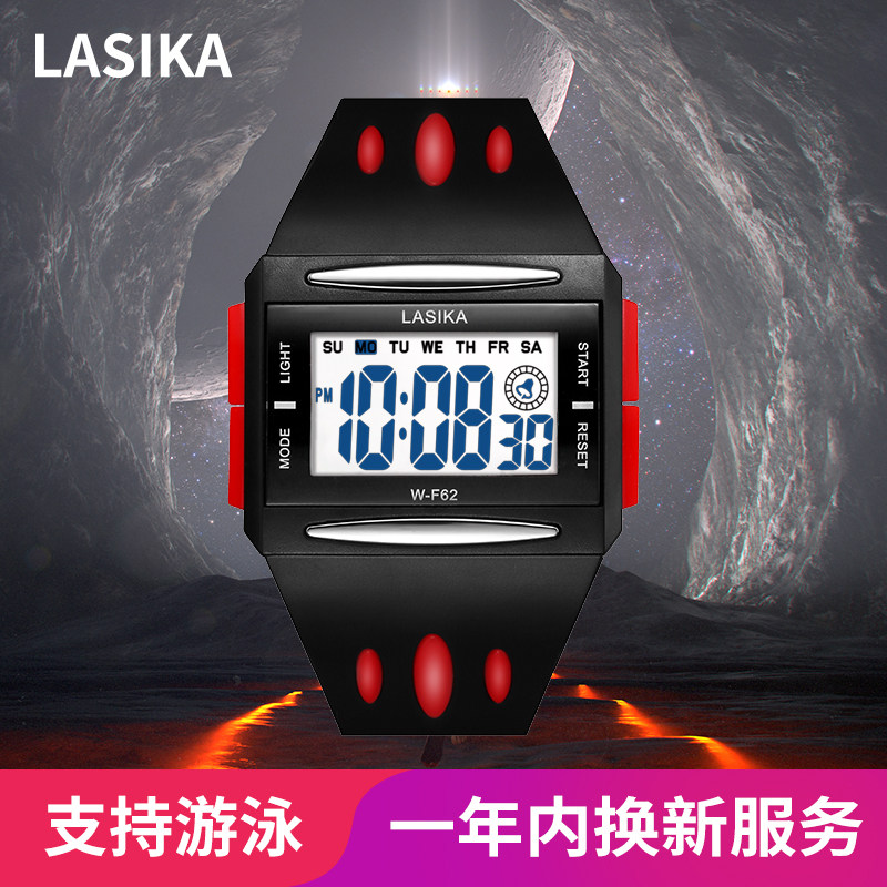 tpw50米游泳防水夜光青少年电子表 蒂尔瓦国产腕表