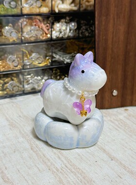 转转小马渐变色陶瓷新年礼物