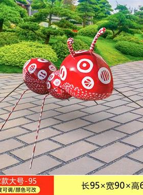 户外彩绘蚂蚁玻璃钢雕塑公园林庭院游乐场幼儿园草坪景观落地摆件