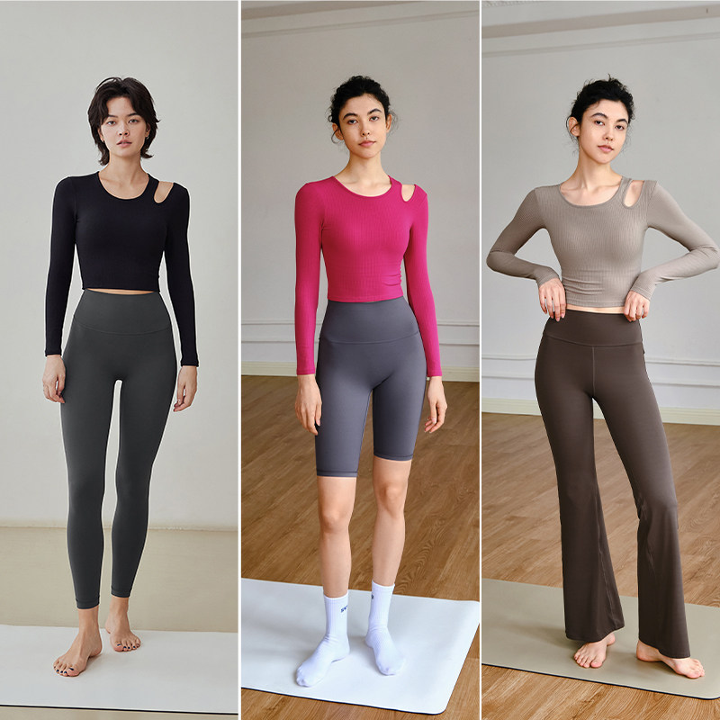 gigt极吉新款瑜伽服女秋普拉提修身长袖运动T恤跑步训练健身上衣,淘宝优惠券,粉丝福利购,淘宝优惠卷