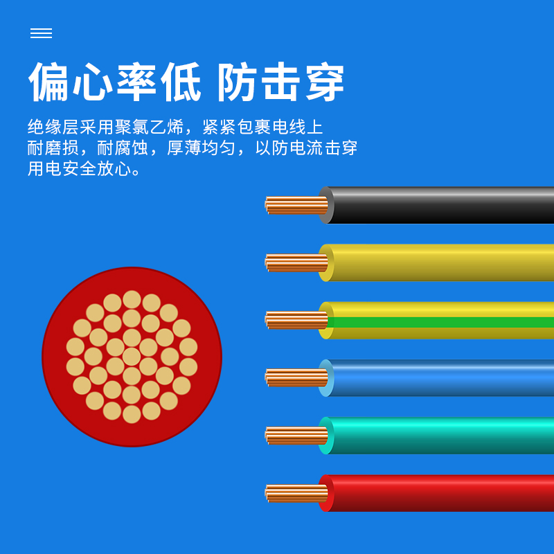国标铜芯RV单芯多股软线电子线信号线控制线 0.3 0.5 0.75 1 平方