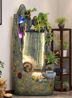 中式户外庭院大型假山流水送礼