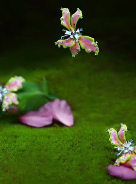 COCSIS蝴蝶洋牡丹珐琅戒指