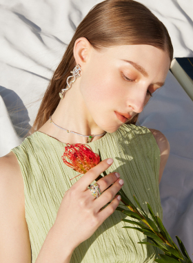 COCSIS玫瑰青提气质百搭项链