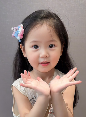 儿童满天星花朵发夹刘亦菲同款超仙花束发卡女童森系头花夹子头饰