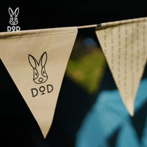 DOD Japan Delicate Outdoor Polyester Cotton Multicolor Camp Banner Camping Picnic Ambience Flags Small Pendants FG1-012-BK