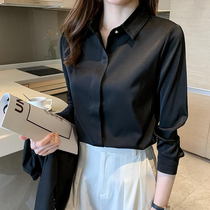 JOYIASS法国捡漏女装高端品牌折扣原单撤柜轻熟港风长袖衬衫上衣 - 图0