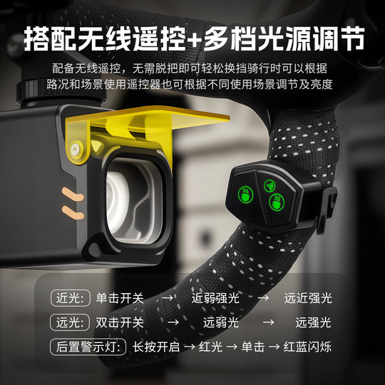 Anti-dazzle bicycle lights for night riding