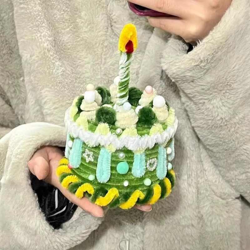 扭扭棒生日蛋糕惊喜盒子照片收纳盒手工diy材料包自制礼物送闺蜜