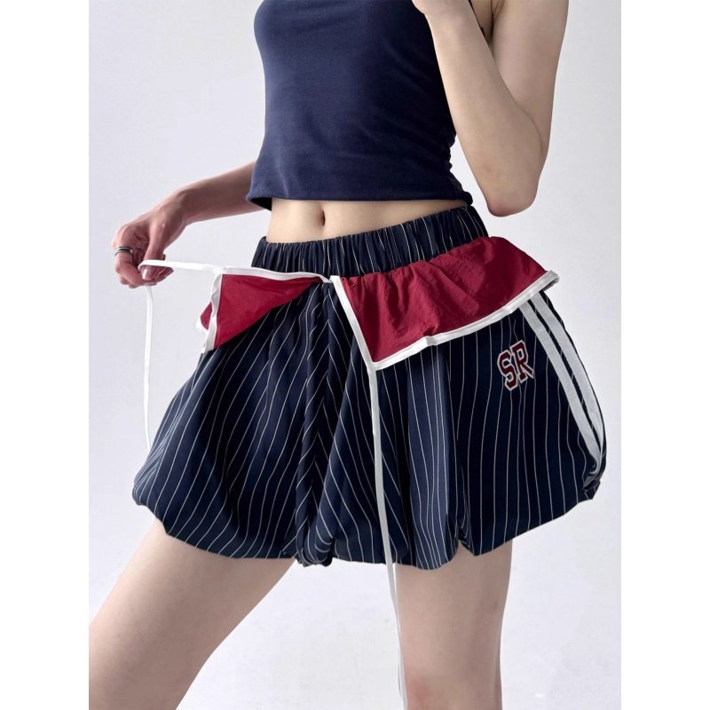 南油系列清货！字母刺绣木耳边半身裙女夏季新款辣妹学院风花苞裙,淘宝优惠券,粉丝福利购,淘宝优惠卷