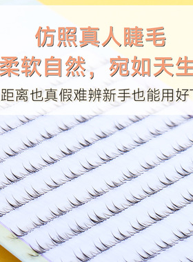 梦婕蝶系下睫毛分段单簇自假睫毛