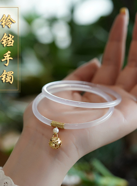 网红正品叮当镯女玛瑙玉髓手镯